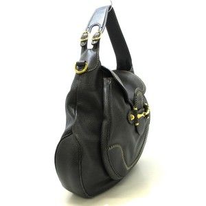 Gucci Leather Black Pelham Horsebit Shoulder Bag